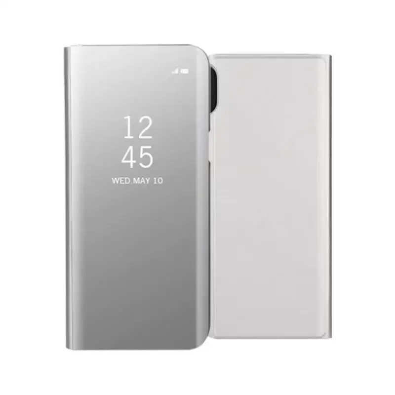 Mirror Flip Phone Case For Iphone 6 6s 7 8 Plus X Clear View Plating Shell iphone Leather Mobilephone | Мобильные телефоны и