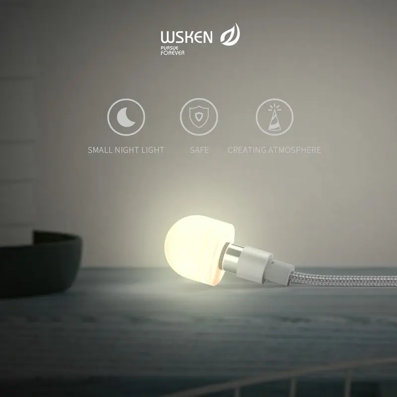 Портативный WSKEN Мини магнитный шарик Круглый Магнитный кабель USB Открытый