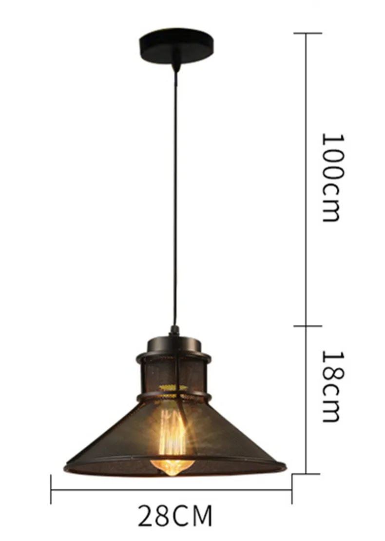 

Retro Concise Industrial Style Pendant Light Creative Restaurant Bar Decro Hanging Light Loft Aisle Edison Bulb Light