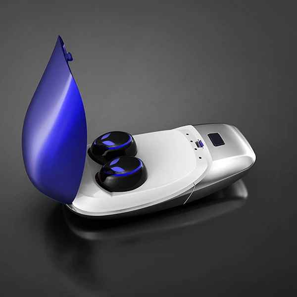 E8 earphone Blue TWS наушники Bluetooth 5,0 беспроводные наушники HIFI 6D стерео-гарнитура с сенсорным управлением шумоподавление Bluetooth наушники - Цвет: E8 earphone Blue