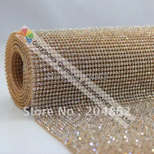 Высокое качество 3 мм с горячей фиксацией кристаллами сетчатая отделка