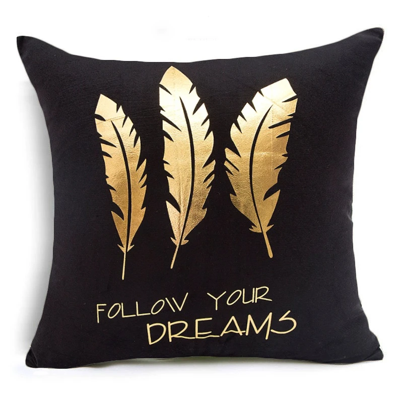 printed pillow cases Nordic Cotton Polyester Feather Printed Meaningful Words Home Decorative Pillow Cover | Дом и сад