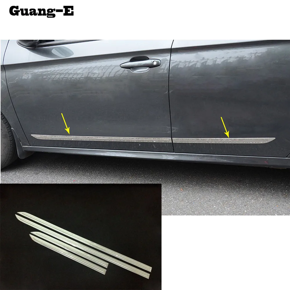 Автомобильный детектор Нержавеющая сталь отделка кузова молдинг на боковые