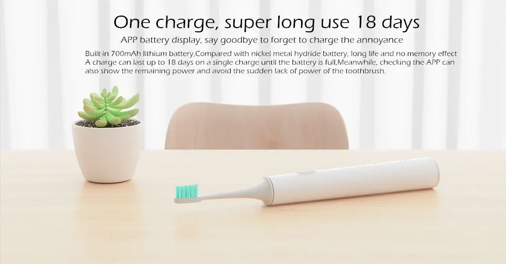 Xiaomi Mijia Smart Sonic электрическая зубная щетка Bluetooth Беспроводная зарядка Водонепроницаемый Контроль приложения 18 дней использования PK Soocare X3