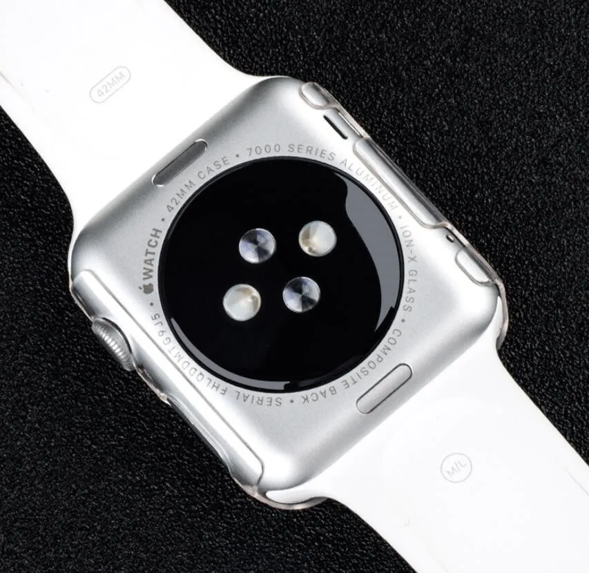500 шт 38 мм/42 мм кристалл ультра тонкий жесткий ПК прозрачный чехол для Apple Watch Series 1 Series 2