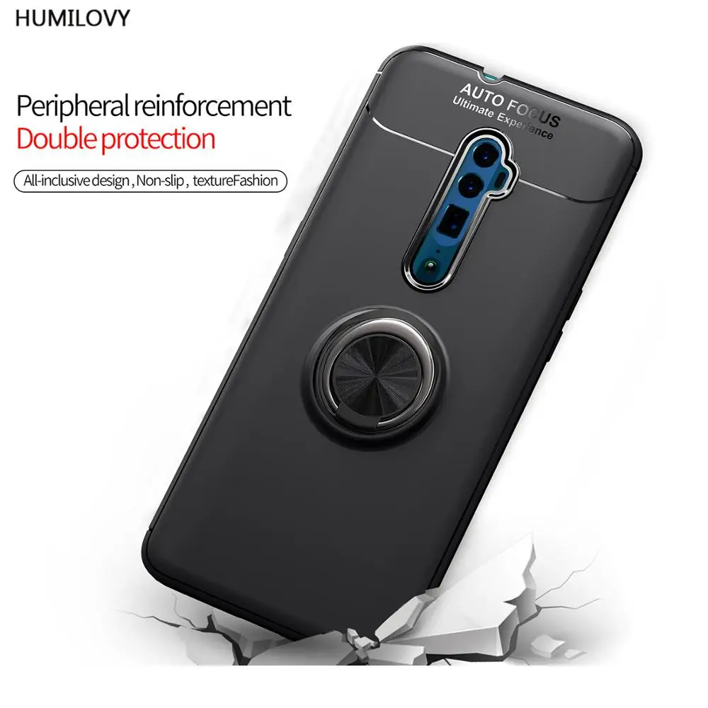 Чехол для Capa Oppo Reno 10X Zoom с кольцом на 360 градусов автомобильный Магнитный чехол