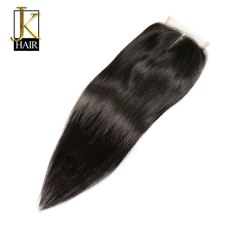 Синтетическое закрытие шнурка Remy бразильские прямые человеческие волосы 4x4