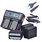 3 шт. NP-F970 NP-F960 NP F970 F960 7,2 V 7200mAh батарея + LCD двойное быстрое зарядное устройство для SONY HVR-HD1000 HVR-HD1000E батарея