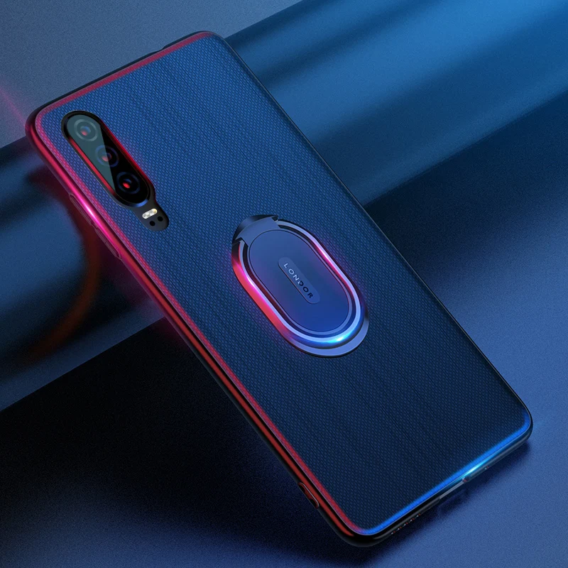 For Huawei P30 Lite Case Cover Luxury Leather Magnetic Ring Stand Holder Phone Nova 4e Back Coque |