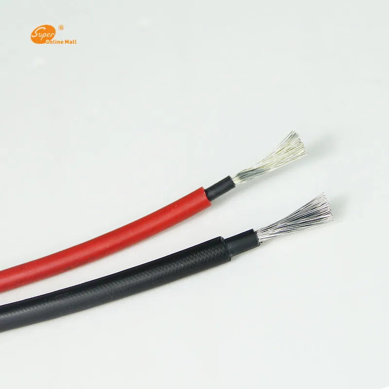 5 м 6 0 мм2 10awg Солнечный Кабель черный или красный TUV &amp UL одобренный силовой кабель