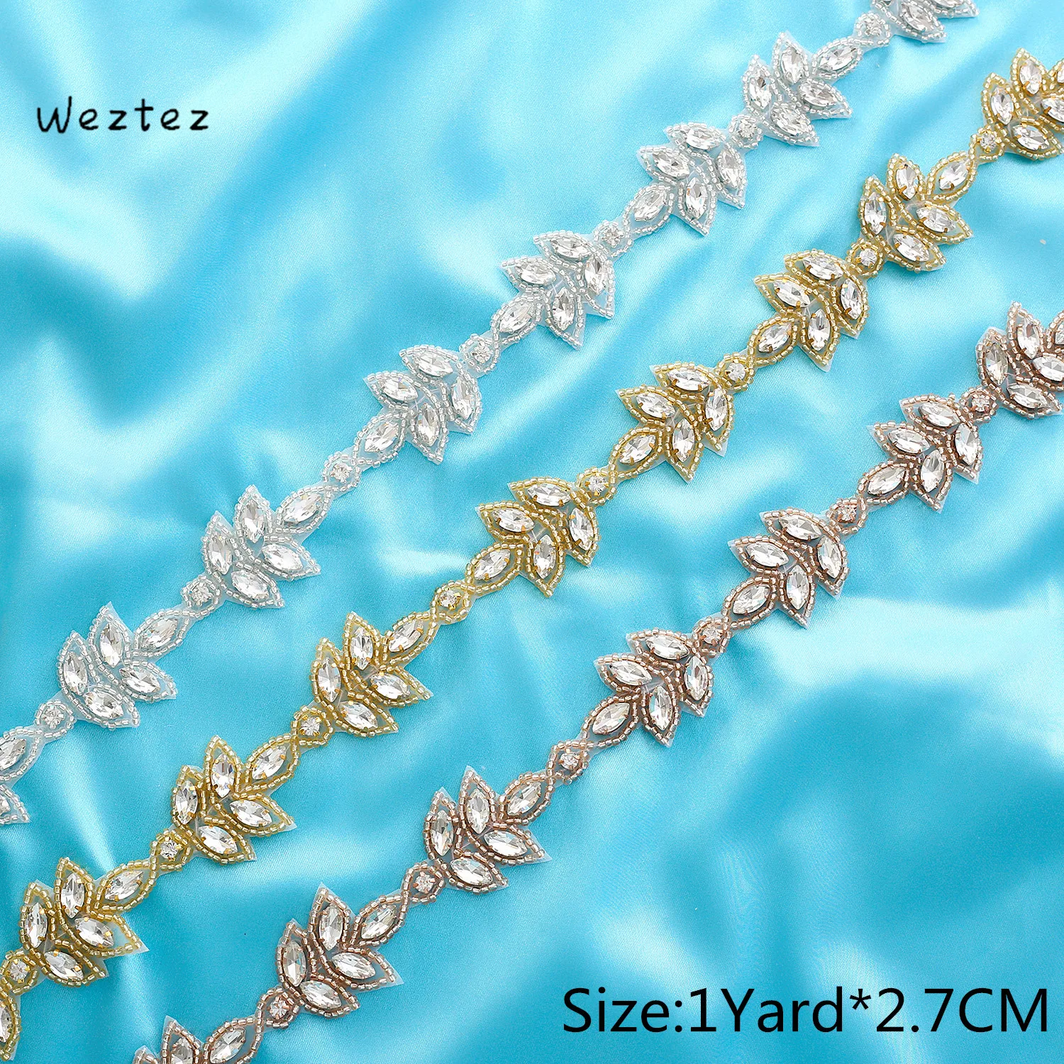 Цепочка свадебные платья золотые бусины серебряный жемчуг аппликация для одежды