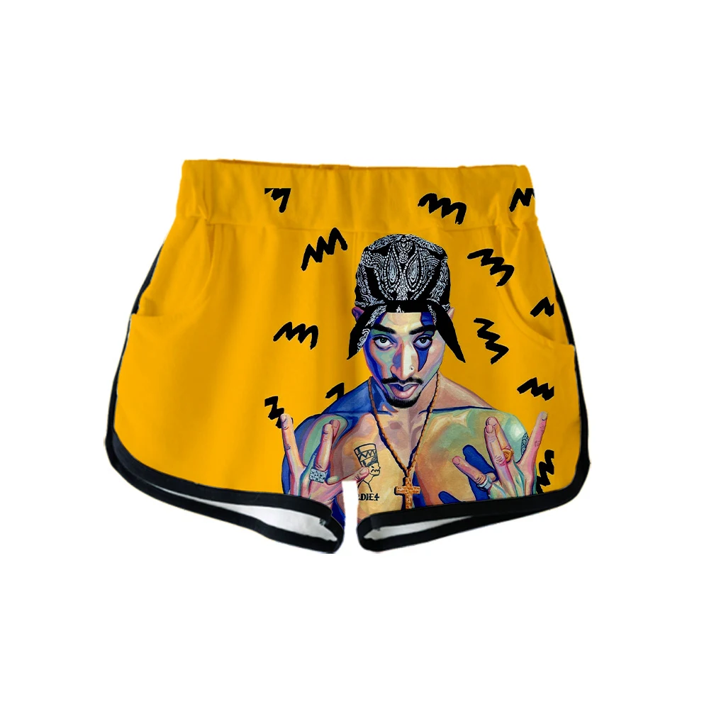 Шорты женские с 3D принтом в стиле раппер повседневные милые пикантные Короткие