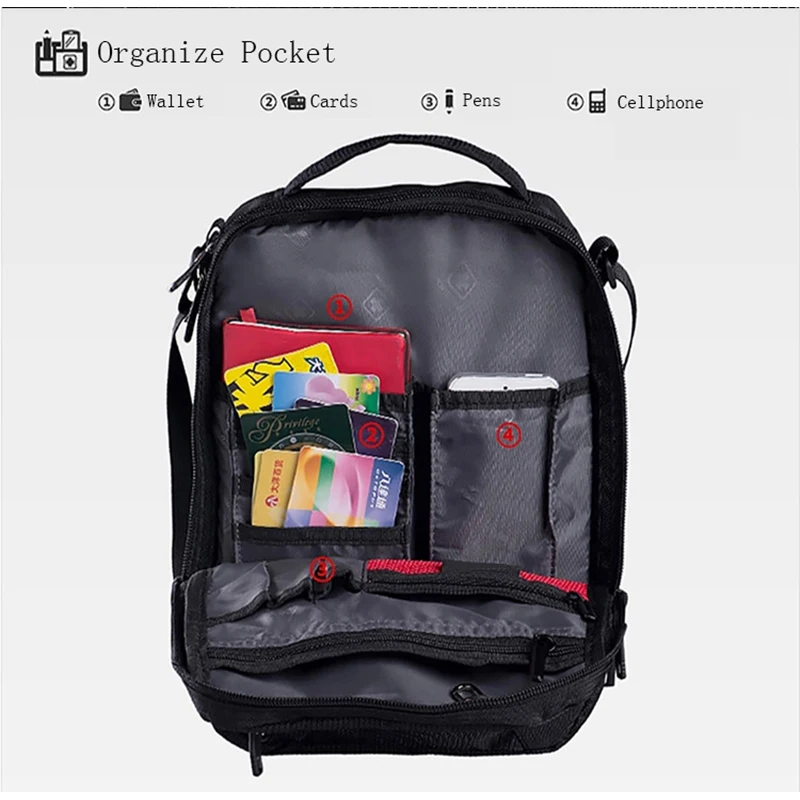 Швейцарская сумка через плечо удобный портфель маленькая мессенджер для