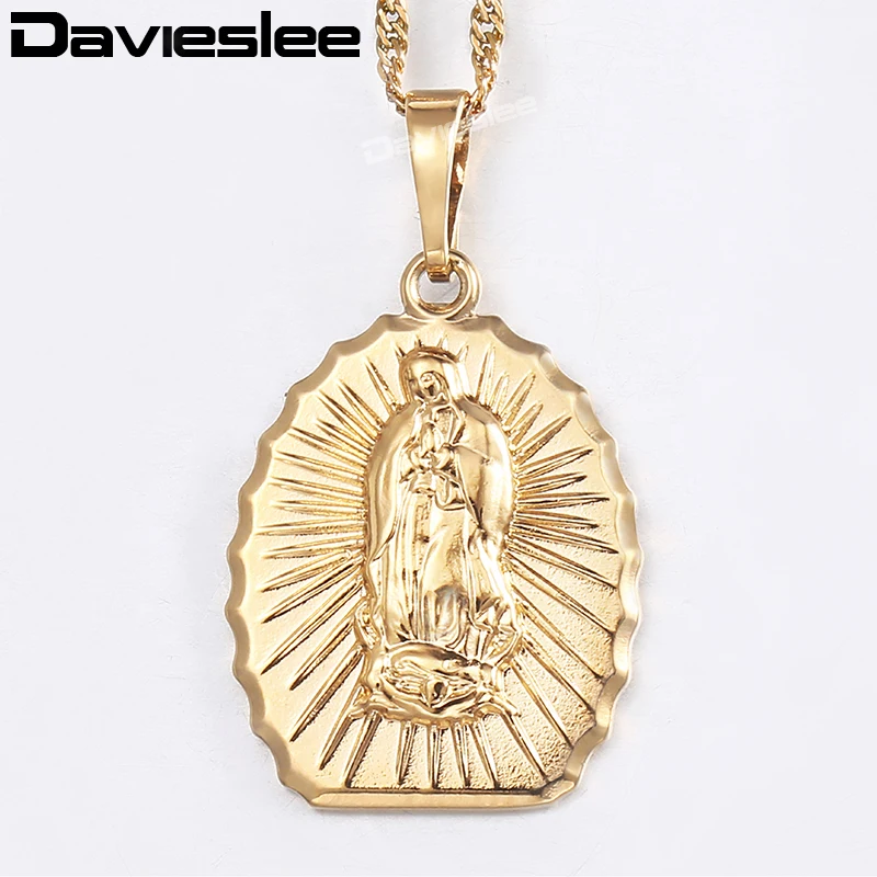Подвесное ожерелье Davieslee для женщин цвет шампанского золотой святое