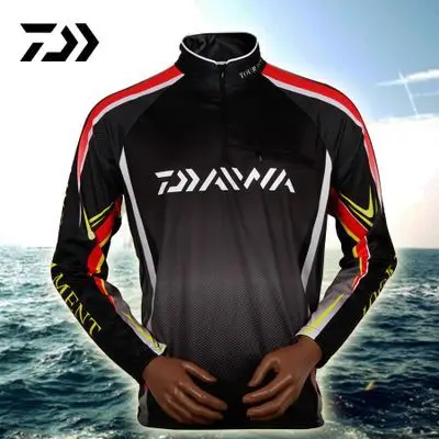 Мужская быстросохнущая дышащая рубашка с воротником стойкой и длинными рукавами