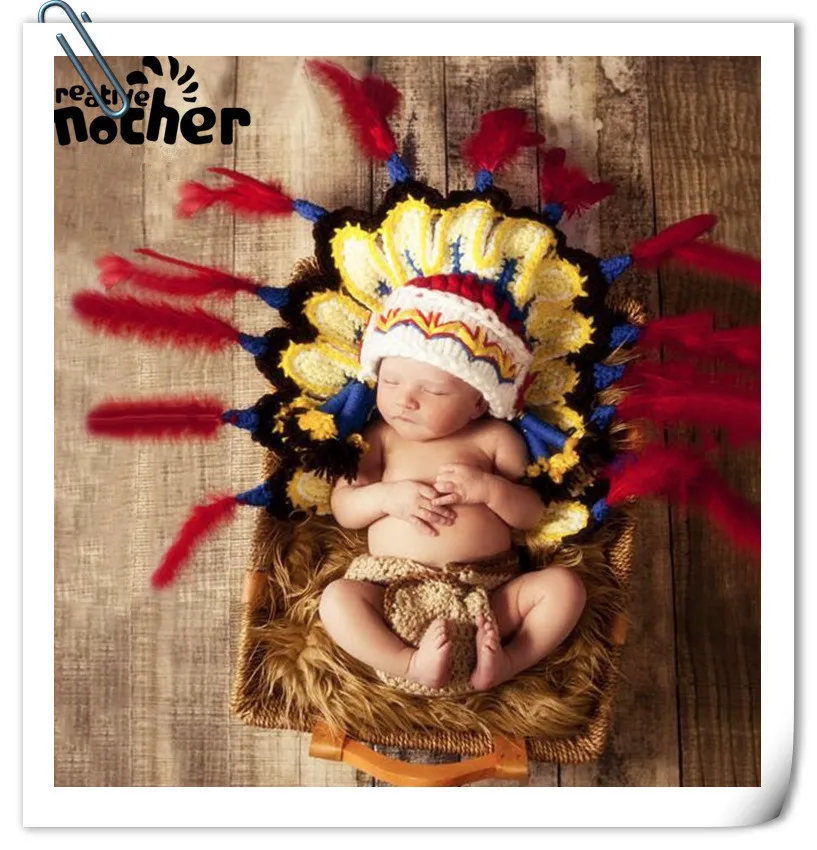 Newborn Photography Props Baby Clothes Knitted Costumes Hat Set Photo Infant Fotografia Accessories | Мать и ребенок