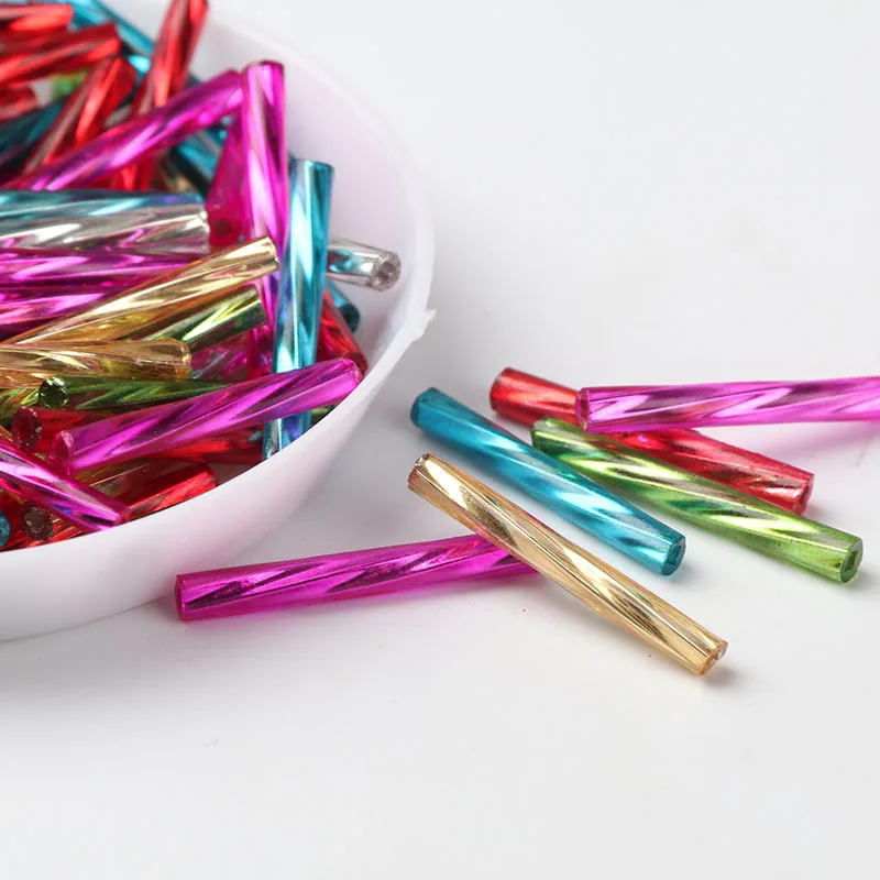 100 шт. 20 мм Стеклянная спиральная трубка ювелирные аксессуары ручной работы