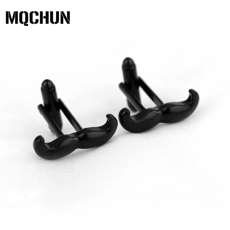 MOCHUN модные французские запонки милые запонки для мужчин запонки черные запонки в виде усов