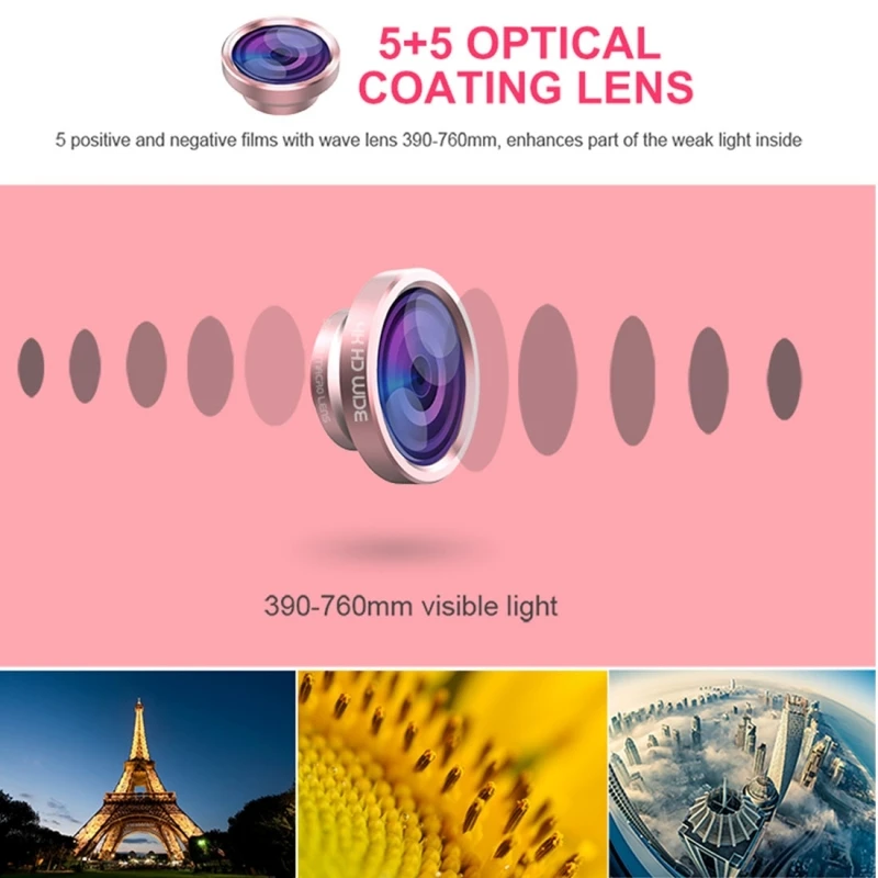 PCircular HD широкоугольный 4 уровня яркости 7-светодиодный зажим для селфи