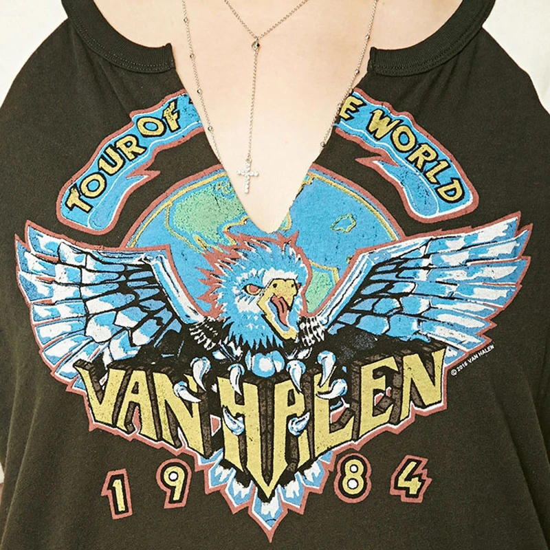 Misskoko плюс Размеры Женская мода письмо футболка с принтом Лето v-образным вырезом