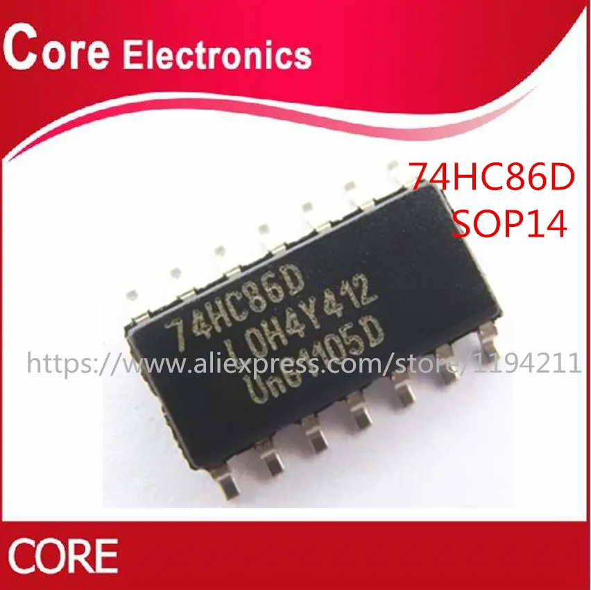 100 шт. 74HC86D SOP14 74HC86 SOP SN74HC86DR SN74HC86 SMD новый|Интегральные схемы| |