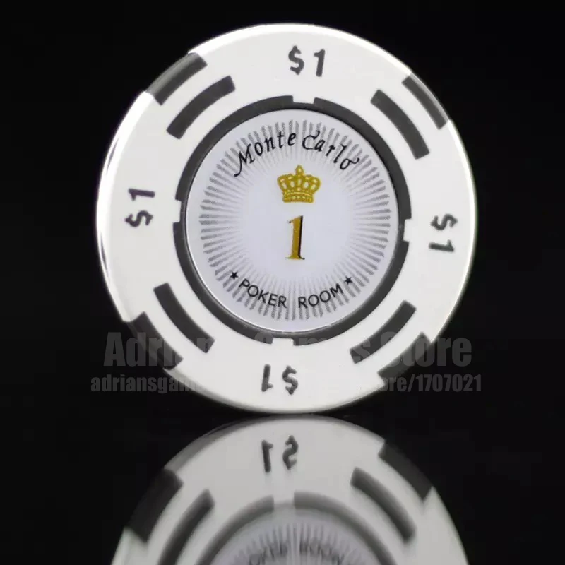 100 шт Монте Карло покерные фишки набор казино азартные игры маркер 14 г глина со