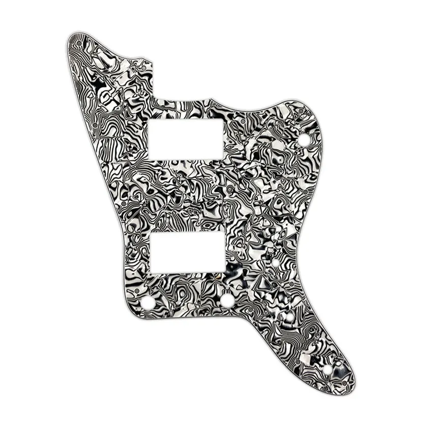 White Pearl Shell Pleroo Customizeiont Pickguard-для MIJ Jazzmaster гитары Pickguard с PAF хамбакер без верхних рогов отверстия - Цвет: White Pearl Shell