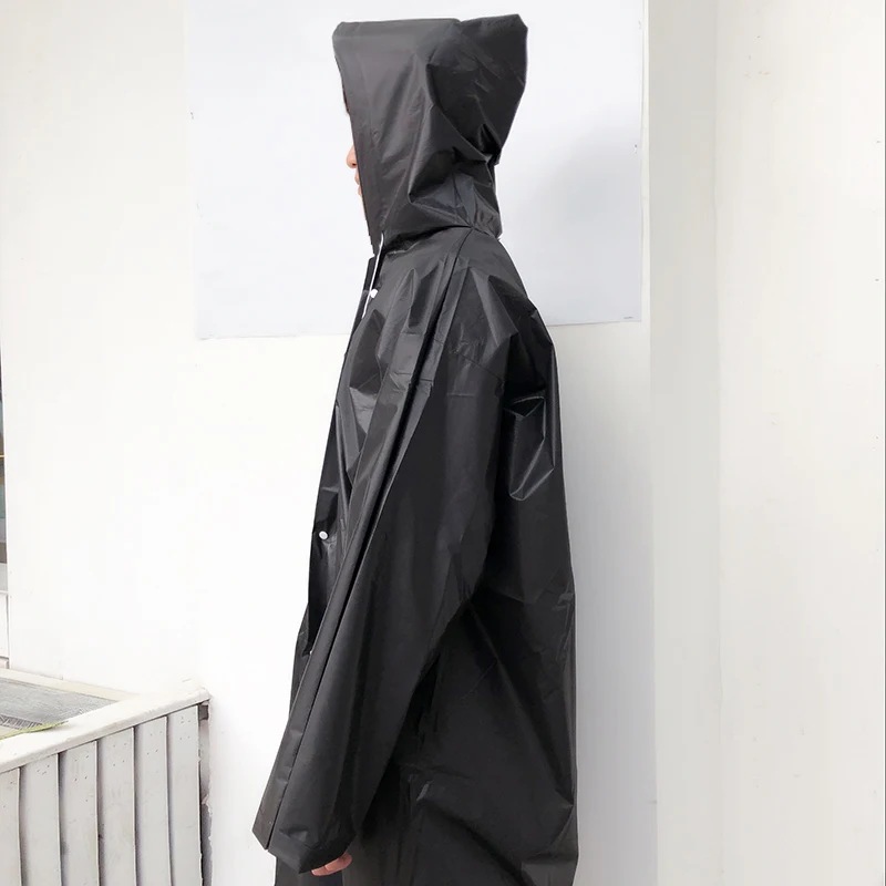 ZT Women Raincoat Men Black Rain Clothes covers Impermeable Rainwear Poncho Waterproof Hooded Coat JJ-SYYY81- | Дом и сад