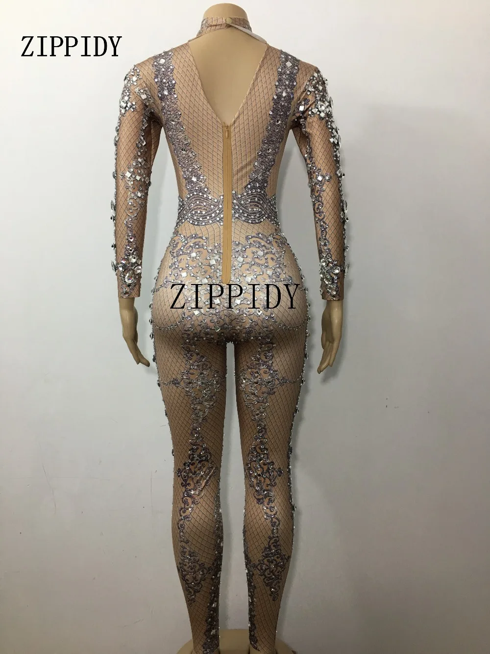 К требованиям заказчика Сверкающие Большие кристаллы комбинезон Bling Blings очки