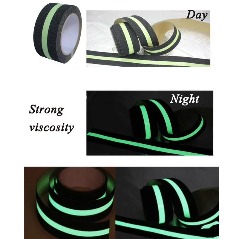 2ps 5cmx5m Reflective Warning Tape Danger Caution Barrier Remind Work Safety Protection Adhesive Tapes Marked Stairs Floor DJD01