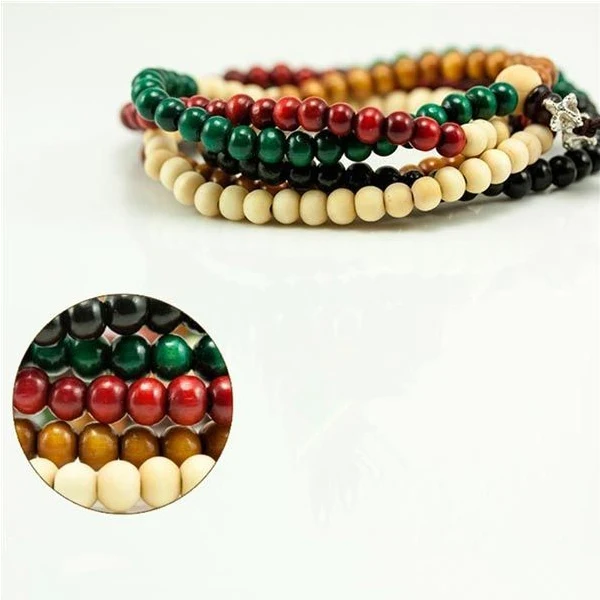 Bargainium Tibetan Colorful Buddha Buddhist Prayer Beads Bracelet Multilayer |