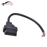 free dhlfedex 50pcs obd 2 for car 16pin extension connector diagnostic cable opening cable plug wiring 30cm obd2 cable