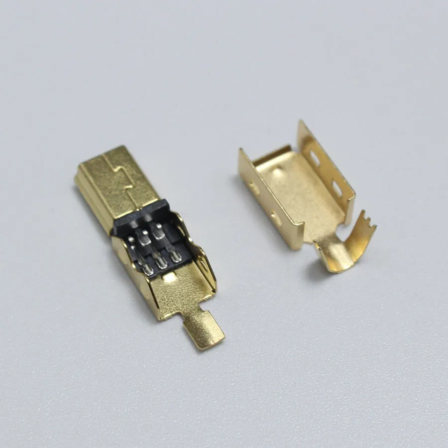 2 комплекта мини USB 5PIN сварочный Тип штекер Позолоченные разъемы 4P хвостовой