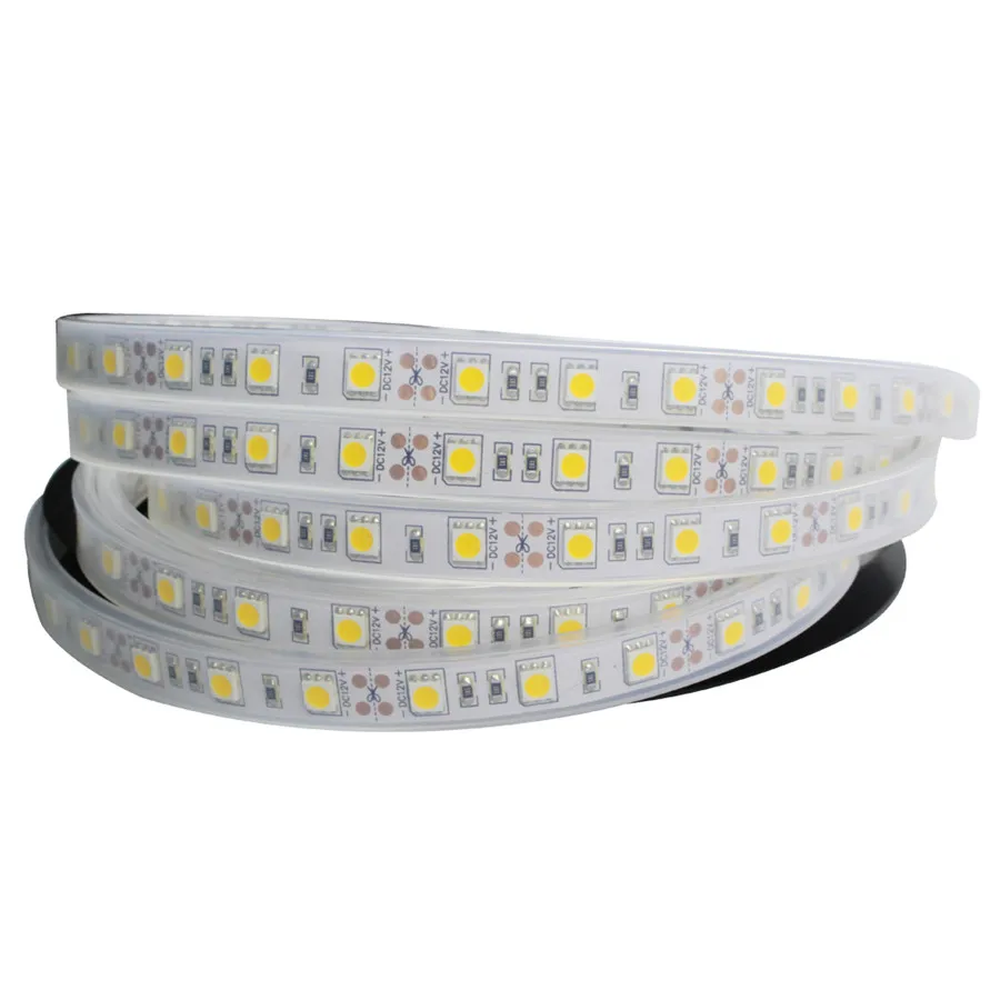 5 м/лот 5050 Светодиодная лента с силиконовой трубкой 60 светодиодов/м 12 В