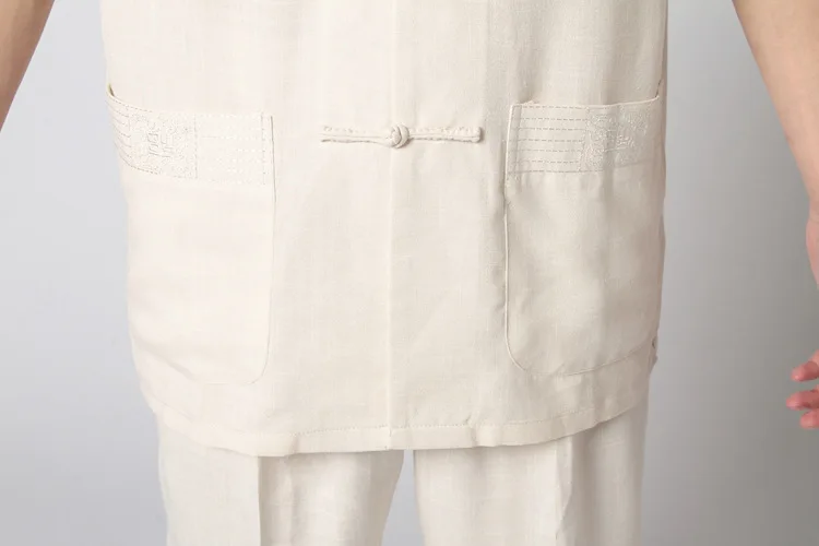 

Chinese Tradtional Suit Men's Cotton Short-Sleeves Shirt and Pants Size M-3XL