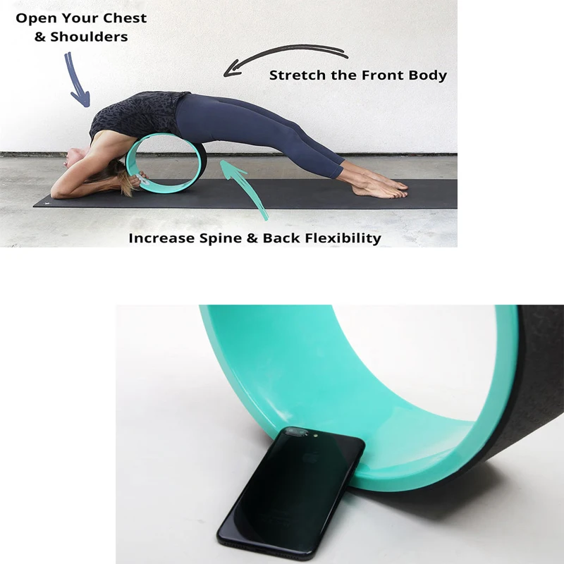 TPE + ABS колесо Йога/кольцо чудо йога круг Пилатес кольца домашний спортзал Фитнес