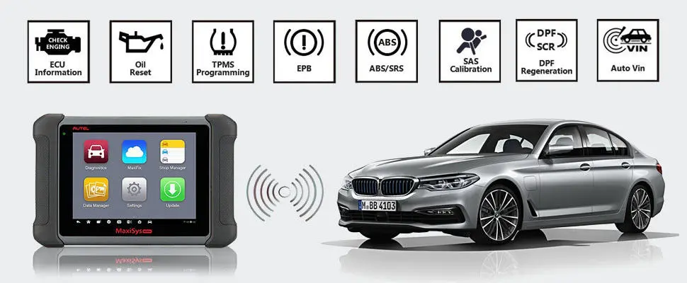 AUTEL MaxiSys MS906 диагностический инструмент считыватель кода ECU кодирование ABS кровотечение DS808 брелок Программирование OBD2 сканер
