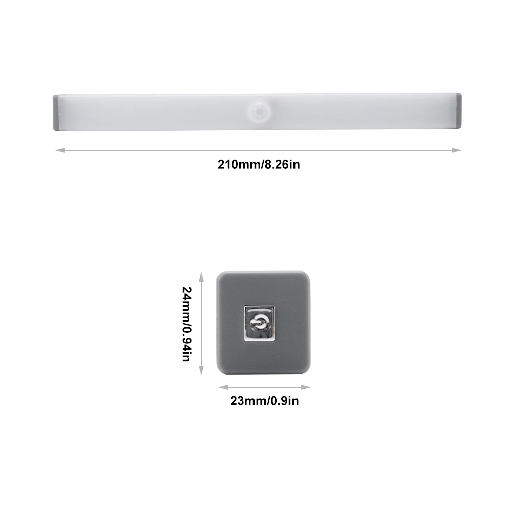 BORUiT светодиодный светильник с датчиком движения 21/30 см Перезаряжаемый USB