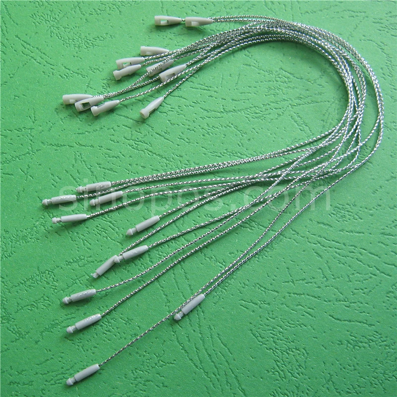 Сверхтонкий шнурок с тонкой пробкой пластиковый серебряный шнур застежкой