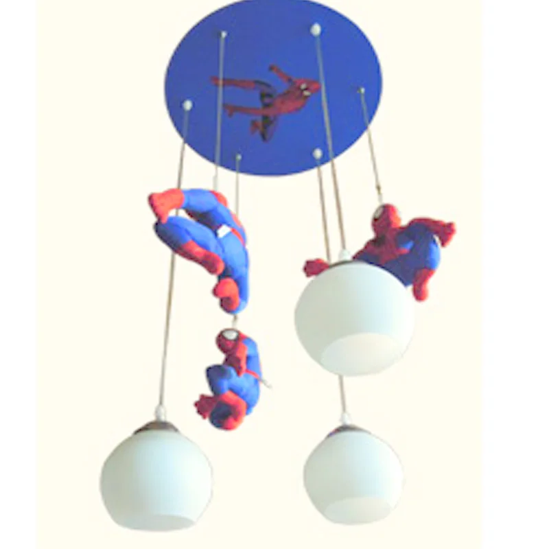 Креативный светодиодный стеклянный потолочный светильник с человеком пауком