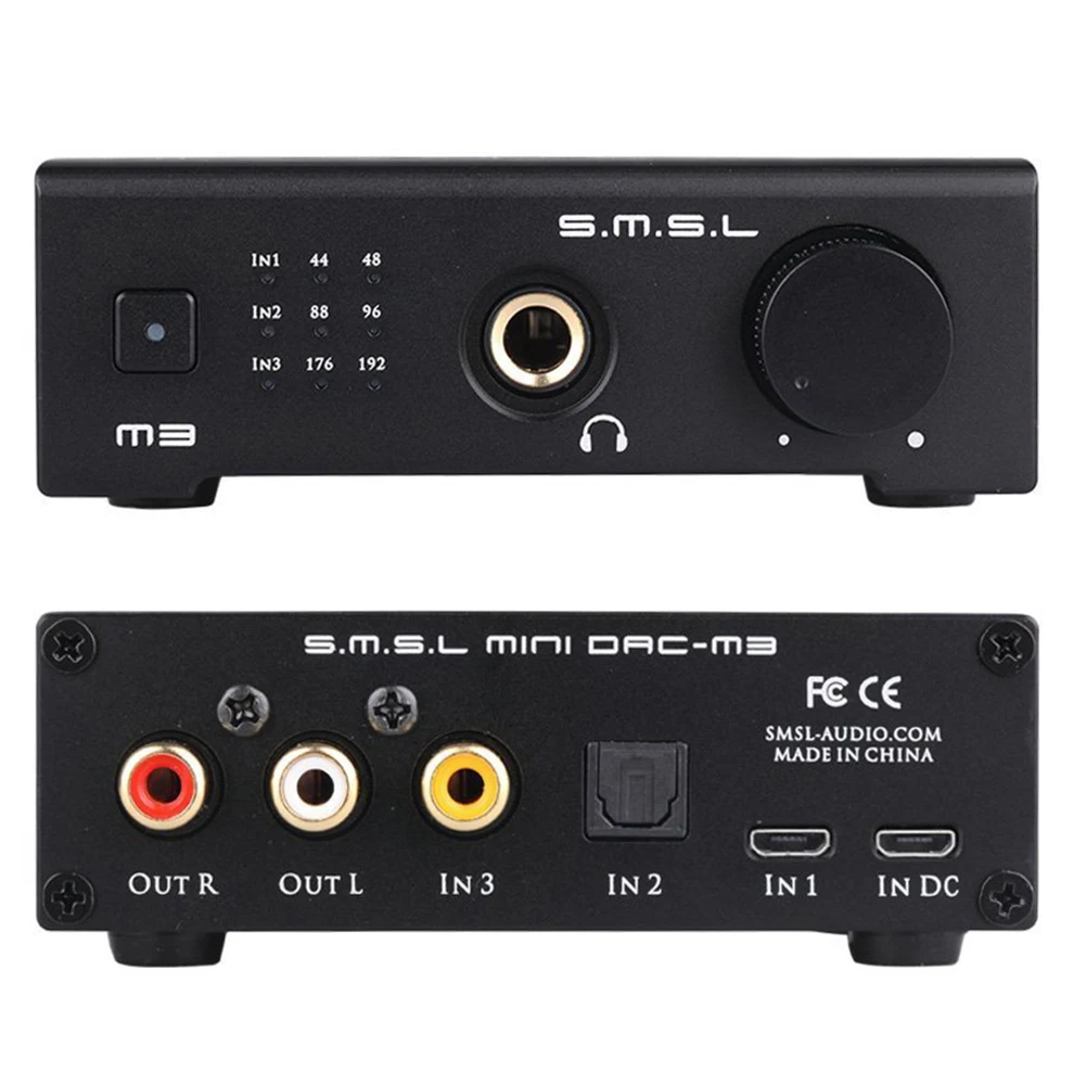 Горячий SMSL аудио M3 USB питание декодер AMP Многофункциональный оптический