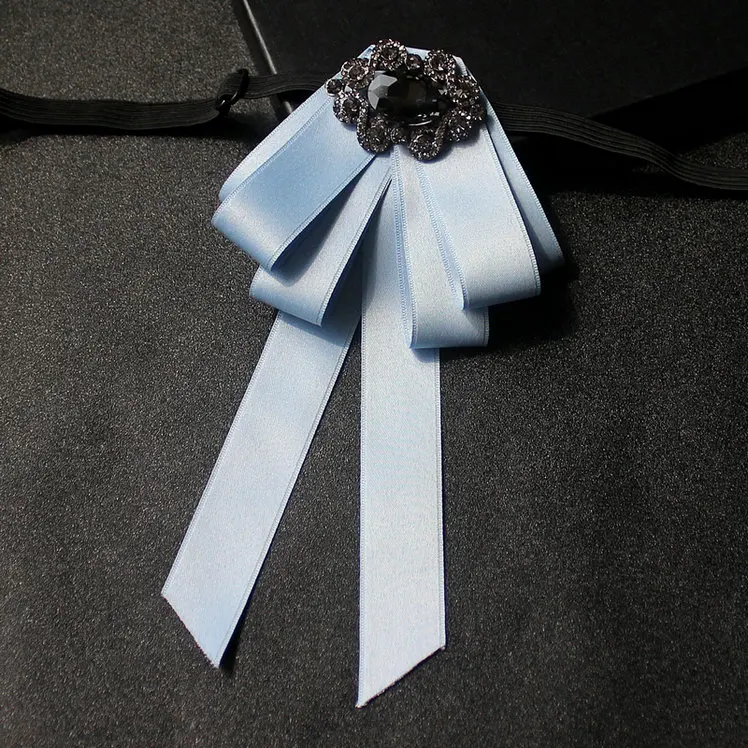 Rhinestone Bow tie Британский мужской женский Шелковый атласный бант из ленты, галстук-платок, роскошный галстук для жениха, бизнес, Свадебная вечеринка, сплав, кристаллы, стразы, галстук-бабочка - Цвет: Rhinestone Bow tie