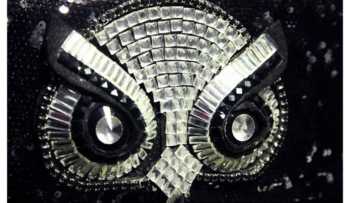 Бесплатная доставка блестящая сумка с совой черная знаменитая брендовая из