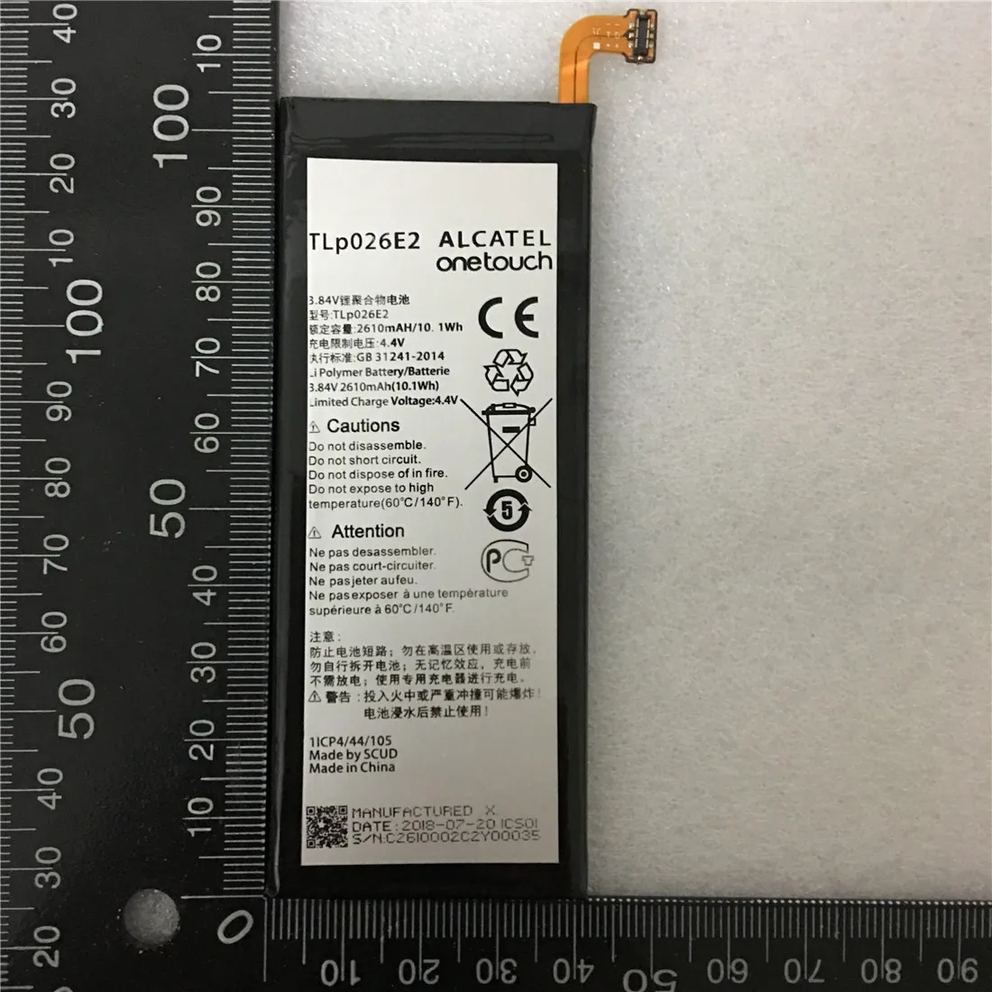 

3.85V 2610mAh TLp026EJ TLp026E2 For Alcatel idol 4 OT6055 6055 6055K 6055B 6055H 6055U 6055Y Battery