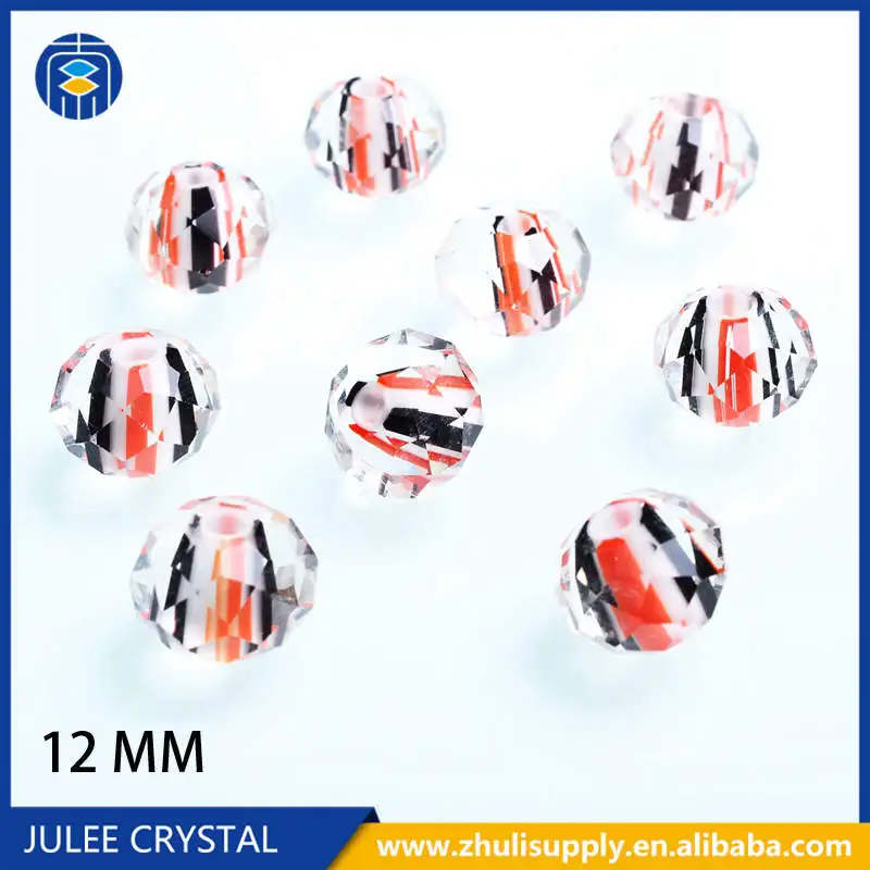 12mm-Red Женский Diy браслет цветок Rondelle граненые бусины стеклянные бусины лэмпворк для изготовления ювелирных изделий - Цвет: 12mm-Red