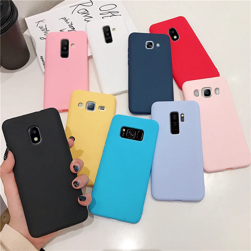 

candy color silicone phone case on for samsung galaxy j7 j6 j5 j4 j3 j2 prime pro core 2018 2017 2016 2015 tpu back cover coque
