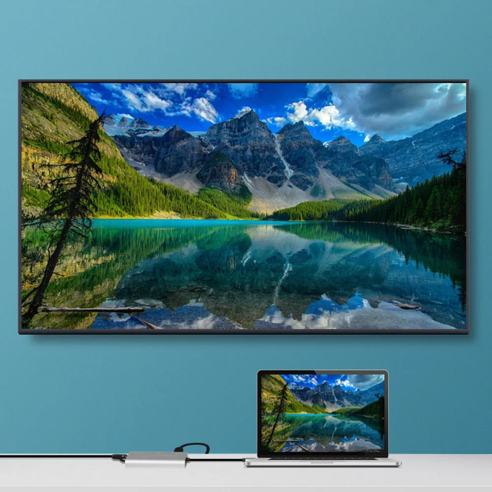 Устойчивый адаптер USB C к type C 8 в 1 USB 3,0 HDMI 4K VGA RJ45 адаптер SD TF кардридер концентратор для Android телефонов#5