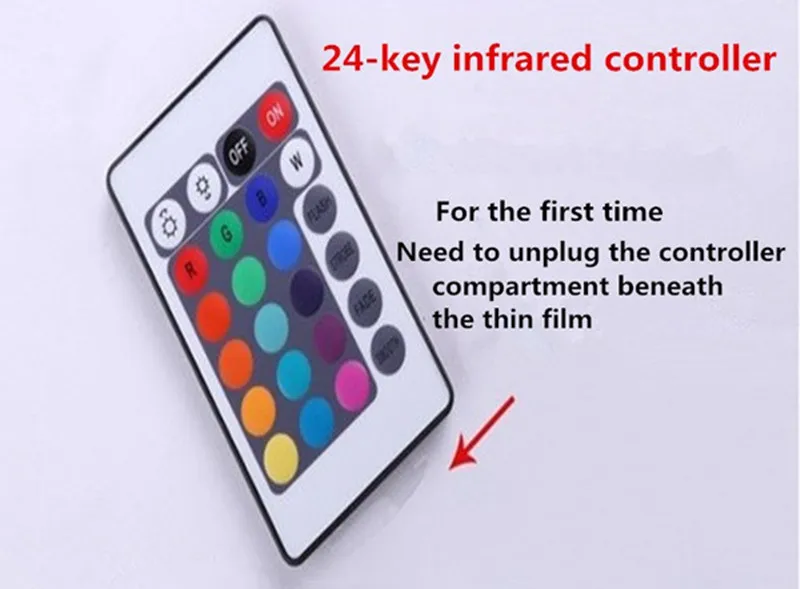 1 шт. мини пульт дистанционного управления на 24 клавиши RGB ИК 4 контакта разъем для