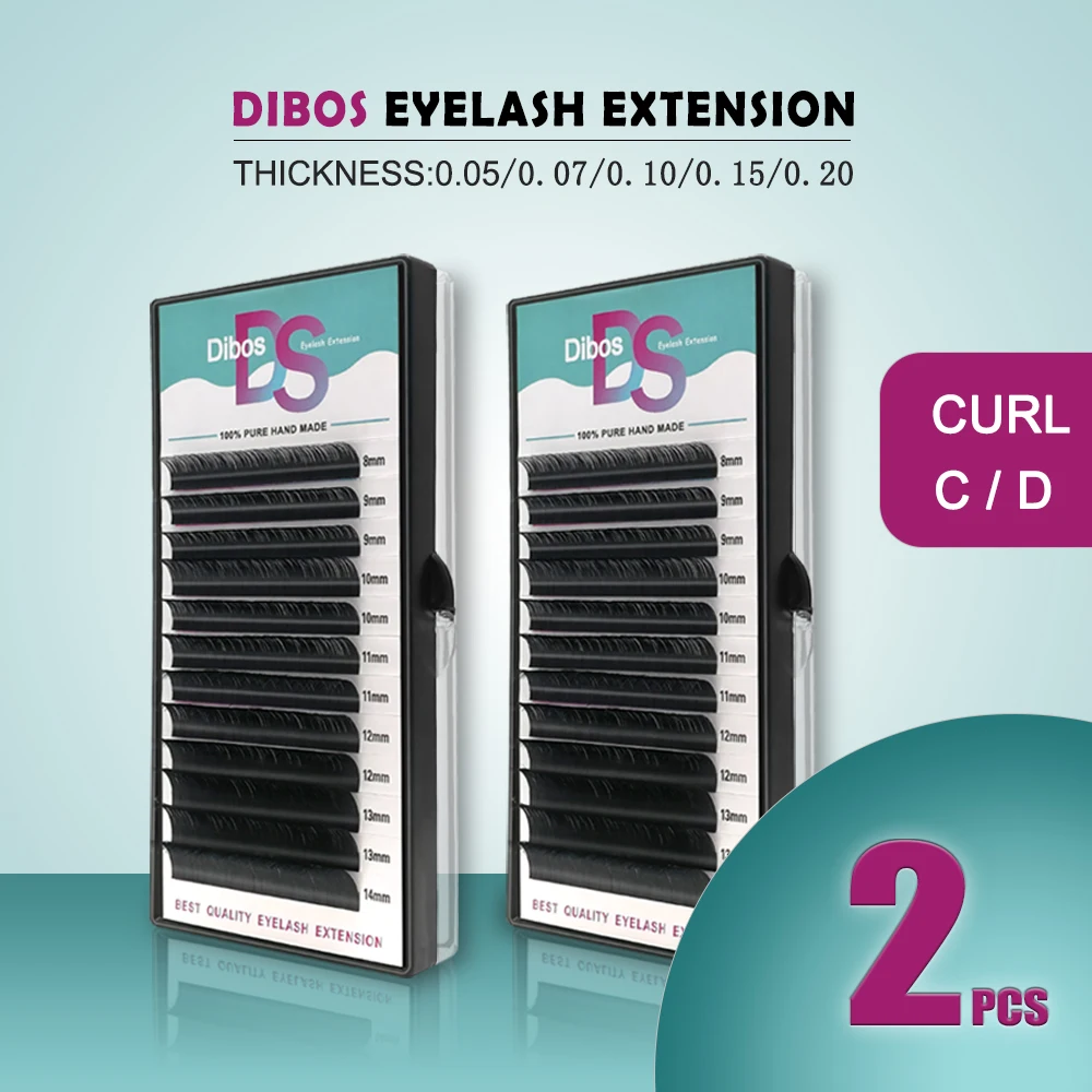 Dibos 2 чехла/партия материалы для наращивания ресниц индивидуальные ресницы