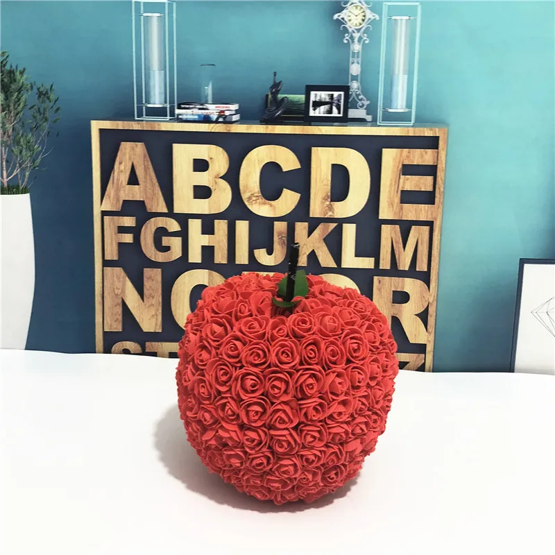 Малый размер подарок на день Святого Валентина в форме розы apple многоцветная 40 Цветы из материала PE «сделай сам», подарок на свадьбу, подарок девушке Юбилей подарок на день рождения
